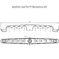 Держатель труб d20мм для прямого монтажа двусторон. на 8 мест в гофроящике черн. (уп.100шт) Промрукав PR13.03298