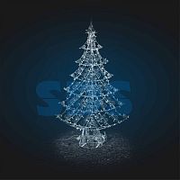 Декоративная 3D фигура Ажурная елка 200 см | код 501-435 | NEON-NIGHT
