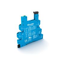 Розетка MasterBASIC с безвинтовыми клеммами Push-in для реле 34 серии, питание 230-240В AC, в комплекте пластиковая клипса, опции: LED | код 93608230 | FINDER