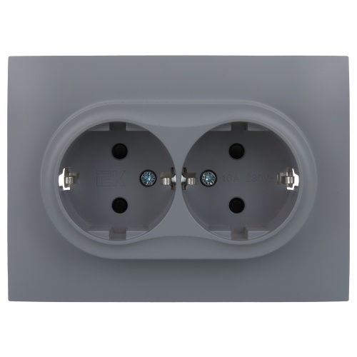 SKANDY Роз. 2-я с з/к/ш 16А в сб. SK-R07Gr сер. IEK | код SK-R24-16-K03-F | IEK фото 2 SKANDY Роз. 2-я с з/к/ш 16А в сб. SK-R07Gr сер. IEK | код SK-R24-16-K03-F | IEK фото 2