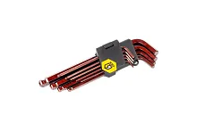 Набор шестигранных ключей с шаром КШ-9-S2 серия KBT-PROFESSIONAL | код 82177 | КВТ