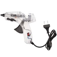 Пистолет клеевой REXANT, 60 Вт, 11 мм, ПРОЗРАЧНЫЙ корпус, с кнопкой, блистер | код 12-0107 | REXANT