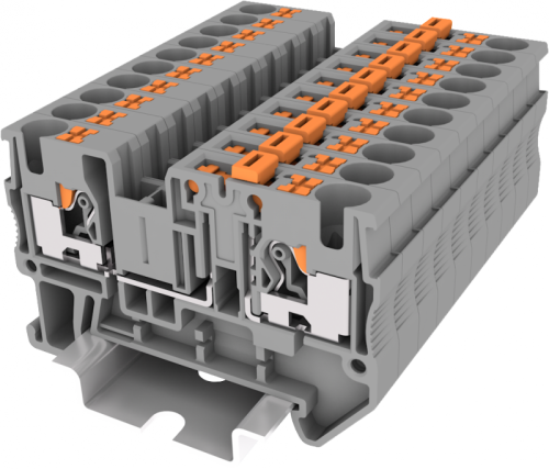 TP4-MT-GY Клемма TP с ножевым размыкателем, Push-in, сеч.4мм2, сер., шт | код TP4-MT-GY | SUPU