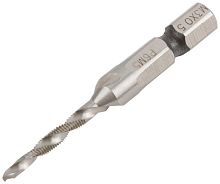 Сверло-Метчик комбинированное метрическое, быстрорежущая (HSS) сталь Р6М5, М3х0.5 мм, 16/54 мм | код 70900 | FIT