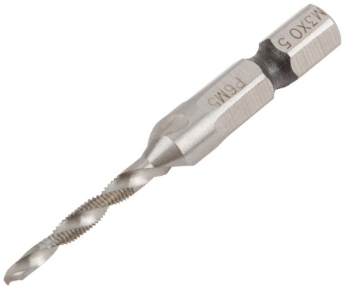 Сверло-Метчик комбинированное метрическое, быстрорежущая (HSS) сталь Р6М5, М3х0.5 мм, 16/54 мм | код 70900 | FIT