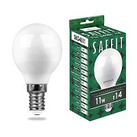 Лампа светодиодная 11Вт 230В E14 6400К G45 SBG4511 SAFFIT 55140