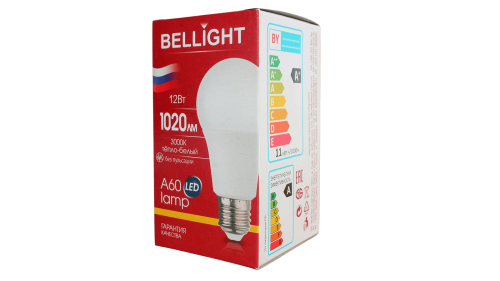 Лампа светодиодная LED 12Вт Е27 220 3000К 1020Лм | код 88297789 | BELLIGHT Лампа светодиодная LED 12Вт Е27 220 3000К 1020Лм | код 88297789 | BELLIGHT