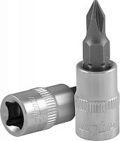 114401 Насадка торцевая 1/4DR с вставкой-битой крестовой, РН1 | код 114401 | Ombra