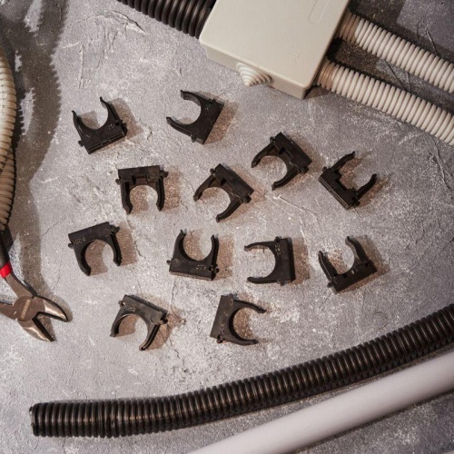 Крепеж-клипса для монтажного пистолета 25 мм, черная (50 шт/уп), REXANT | код 28-0425-2 | REXANT