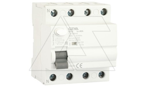 УЗО GYL9-4P-40A-100mA, 4P, 40A, 6 kA, 100mA, тип AC, 4M | код GYL94P40AC100 | GEYA УЗО GYL9-4P-40A-100mA, 4P, 40A, 6 kA, 100mA, тип AC, 4M | код GYL94P40AC100 | GEYA