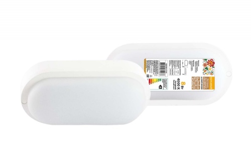 Светодиодный светильник LED ДПП 3801 8Вт 4000К IP65 белый овал 155*78*57 мм Народный | код SQ0366-0166 | TDM НАРОДНЫЙ