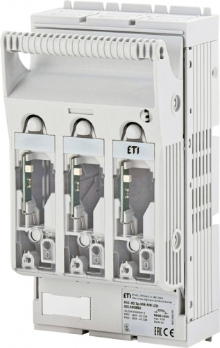 Разъединитель KVL 00 3P 160A (Клеммы M8-M8, LED индикация) | код 001690880 | ETI Разъединитель KVL 00 3P 160A (Клеммы M8-M8, LED индикация) | код 001690880 | ETI