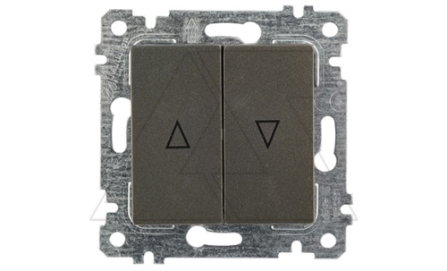 Rita - Выключатель для управления рольставнями, пруж. зажимы, дымчатый | код 2200-406-0195 | Mutlusan Rita - Выключатель для управления рольставнями, пруж. зажимы, дымчатый | код 2200-406-0195 | Mutlusan