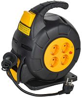 Удлинитель на катушке TWIST 4х10м с заземл. автосмотка 16А IP20 ПВС 3х1.5 | код TW-KP27-16-04-10 | IEK