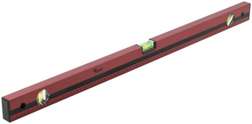 Уровень ''Оптима'', 3 глазка, красный корпус, фрезерованная рабочая грань, шкала 800 мм | код 18024 | FIT