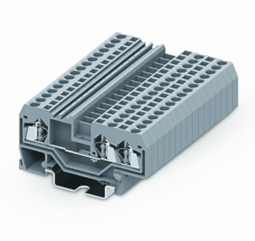 225955 Клемма CAGE CLAMP на DIN рейку серии 225, 3 конт., жёлт., шт | код 225955 | SUPU