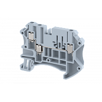 Клемма проходная винтовая 2,5 мм2, на 3 подключения, черная TQKFT2.5-1x2-BLACK | код 1202050005 | Elmex