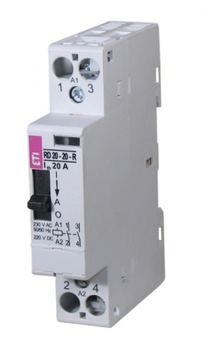 Контактор RD-R 20-01 24V AC/DC (ручн.управл.) | код 002464039 | ETI