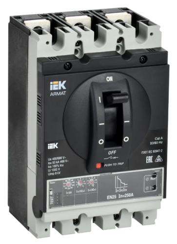 ARMAT Авт. выкл. лит. корпус 3P G 50кА 250А эл. станд. IEK | код AR-MCCB-3G-050-0250A-ELSC | IEK