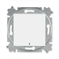 Выключатель одноклавишный с подсветкой Levit белый / ледяной | код 3559H-A01446 01W | ABB