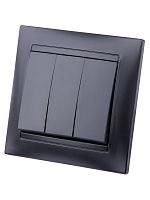 Выключатель 3-х кл. 10А графит Лама TDM | код SQ1815-0603 | TDM