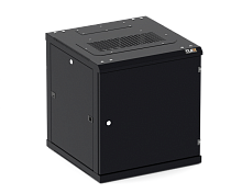 Настенный разборный шкаф TLK 19, 18U, металлическая дверь, Ш600хВ904хГ600мм, 2 пары монтажных направляющих, черный | код TWC-186060-R-M-BK | TLK