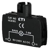 Держатель ламп BA9S мод. HC61R1 2,6 Вт прямое подключение | код 004770314 | ETI