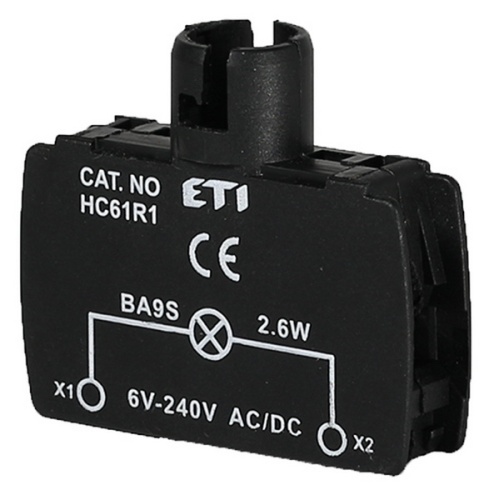 Держатель ламп BA9S мод. HC61R1 2,6 Вт прямое подключение | код 004770314 | ETI