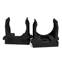 Крепеж-клипса для труб для прямого монтажа черная в гофроящике d25 мм (900шт/кор) Промрукав | код PR13.0457 | ПРОМРУКАВ