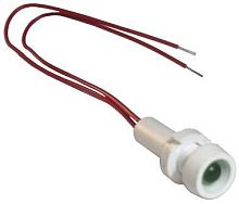 Светодиодная лампа СКЛ-15.1Б-Л-1-12, зеленая, выводы гибкие под пайку, 12В пост., диаметр посадочного отверстия 8мм, УХЛ2.1 | код A8021-79688547 | Каскад-Электро