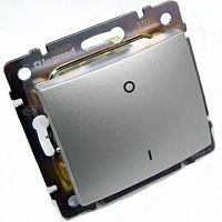 Выключатель 1-клавишный VALENA CLASSIC, скрытый монтаж, алюминий | код. 770103 | Legrand