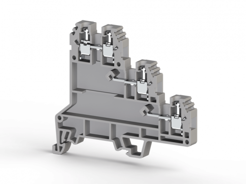 324 409, Клеммник 3-х ярусный для датчиков, 2,5мм.кв., (серый), PUK 3S | код 0.0.0.3.24409 | KLEMSAN