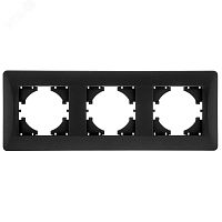 GUSI Ugra РАМКА 3-местная, цвет графит. | код С1130-010 | GUSI ELECTRIC