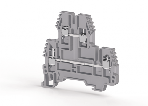 325 249, Клеммник 2-х ярусный, 2,5 мм.кв. (серый), PIK 2,5RD | код 0.0.0.3.25249| KLEMSAN