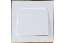 Выключатель RAIN белый с боковой вставкой золото | код 703-0226-100 | Lezard