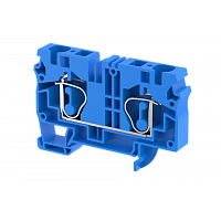 Клемма проходная пружинная 10 мм2, на 2 подключения, синяя SQ10-BLUE | код 2105010001 | Elmex