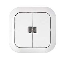 Беларусь Выключатель двухклавишный IP44 С510-819 | код С5 10-819 | БелТИЗ