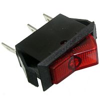 Клавишный переключатель RUICHI ASW-09-102, ON-ON, красный, без подсветки | код 65326 | Ruichi