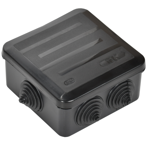 Коробка расп. КМ41255 100х100х50мм IP44 6 вв. черная IEK | код UKO21-100-100-050-K02-44 | IEK фото 4