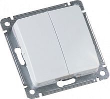 MASTER Выключатель двухклавишный скрытой установки, в рамку, белый | код ВС10-451 | HEGEL