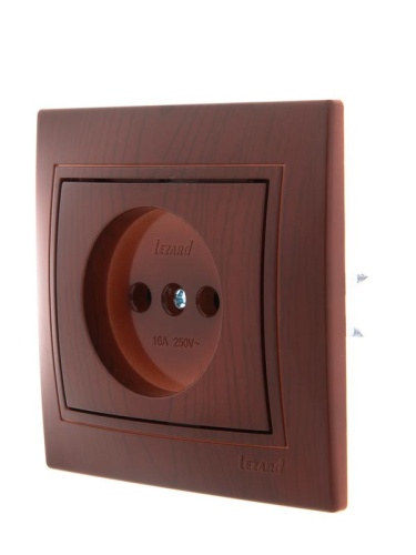 Мира Розетка без заземления керамика вишня | код 701-0601-121 | LEZARD