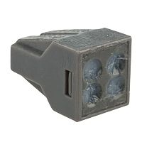 Экспресс-клемма с пастой 4-проводная до 2.5кв.мм сер. (уп.100шт) (773-304) | код 07-3040 | Rexant