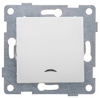 Выключатель 1-кл. СП Ugra 10А 250В с индикацией механизм бел. | код С11В18-001 | GUSI