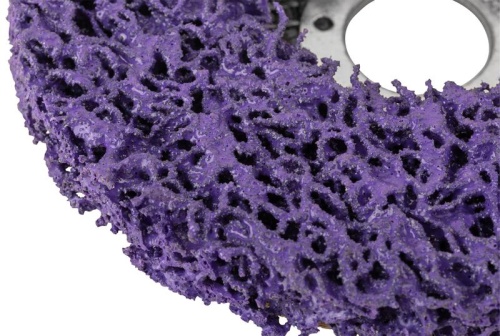 Диск зачистной полимерный CNS, фиолетовый, посадочный диаметр 22,2 мм, 125 мм | код 39614 | FIT фото 5