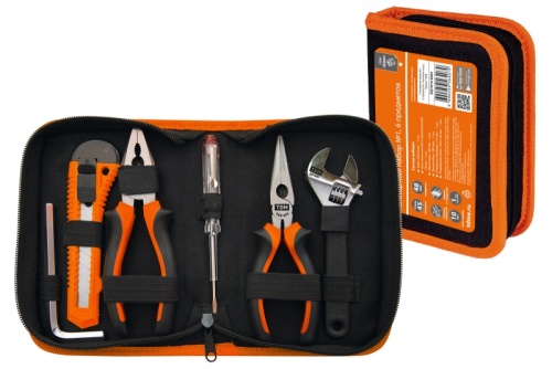 Слесарный набор №1, 6 предметов, тканевый чехол, Гранит TDM | код SQ1014-0201 | TDM