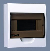 Корпус модульный навесной ЩРH-П-8 тонированная дверь IP41: 1 ряд, 8 модулей, 200 х 184 х 96 (ВхШхГ) | код. 31010DEK | DEKraft