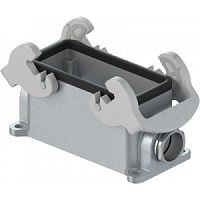 Закрытое основание разъема REVOS, Size 16, с уплотнителем, с двумя защелками, 1 кабельным вводом IP54 M25x1,5, с левым расположением, материал корпуса: алюминиевый сплав | код 72.331.1635.0 | Wieland