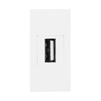 Noen - Розетка USB 2.0, двойной разъем, 1М, белая | код OR-GM-9010-W-USBDAT1 | ORNO