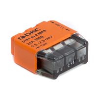 Клеммная колодка на 3 проводника до 2,5 кв. мм. на токи до 24А | код DTP1-03-2.5SPS | DKC