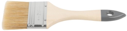 Кисть флейцевая "Лайт" 2.5дюйм (63мм) натур. свет. щетина деревянная ручка КУРС 00806 фото 4